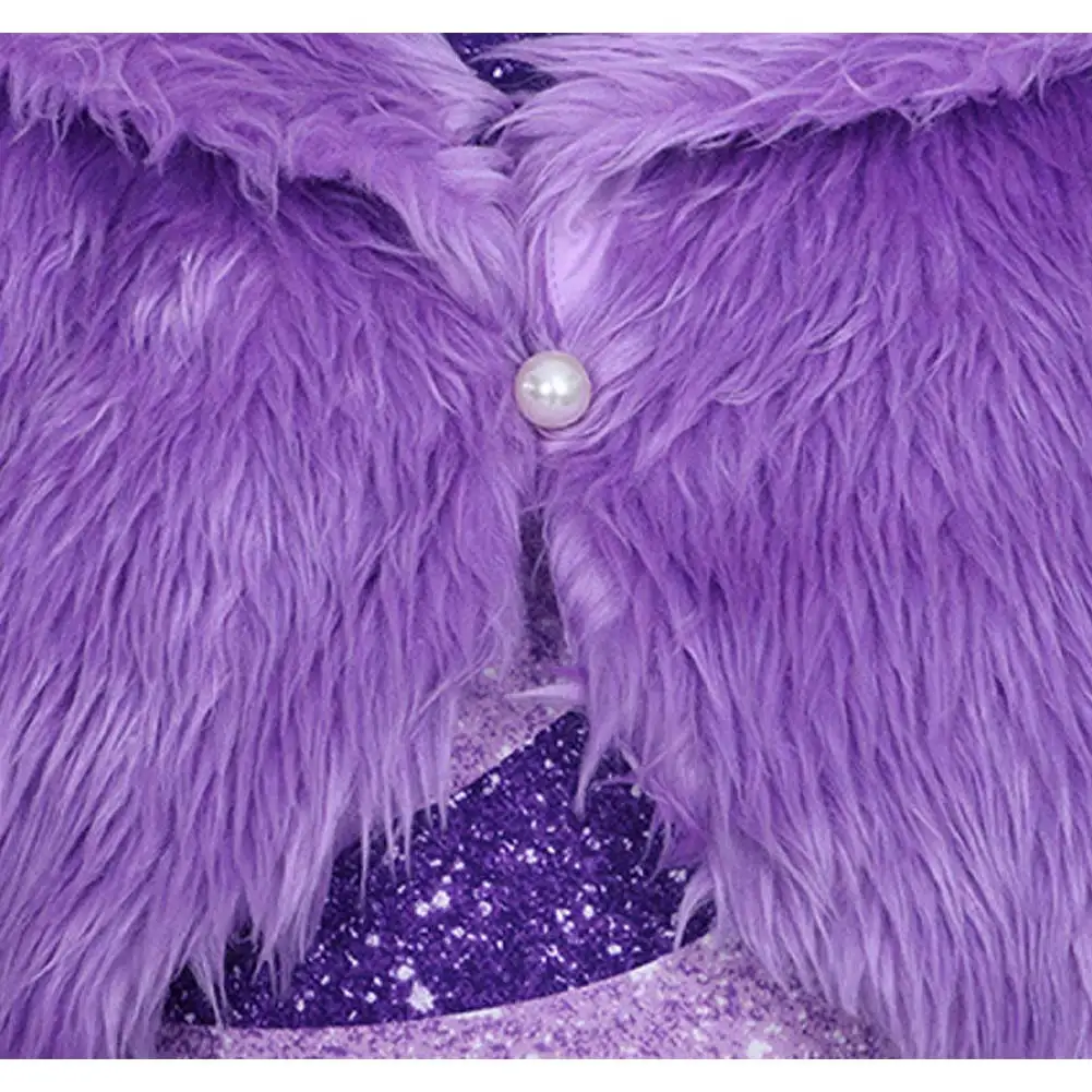 ガゼルコスプレ衣装ボディスーツコートウエストチェーン漫画動物園ファンタジアパープルジャンプスーツベルトハロウィンカーニバルパーティー変装スーツ