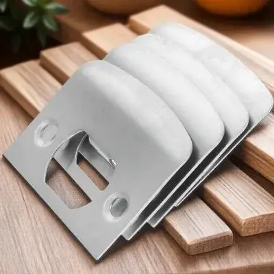 

4Pcs Deadbolt Strike Plates Stainless Steel Heavy Duty Corrosion Resistant Door Reinforcement Kit Interior Exterior Door Hole