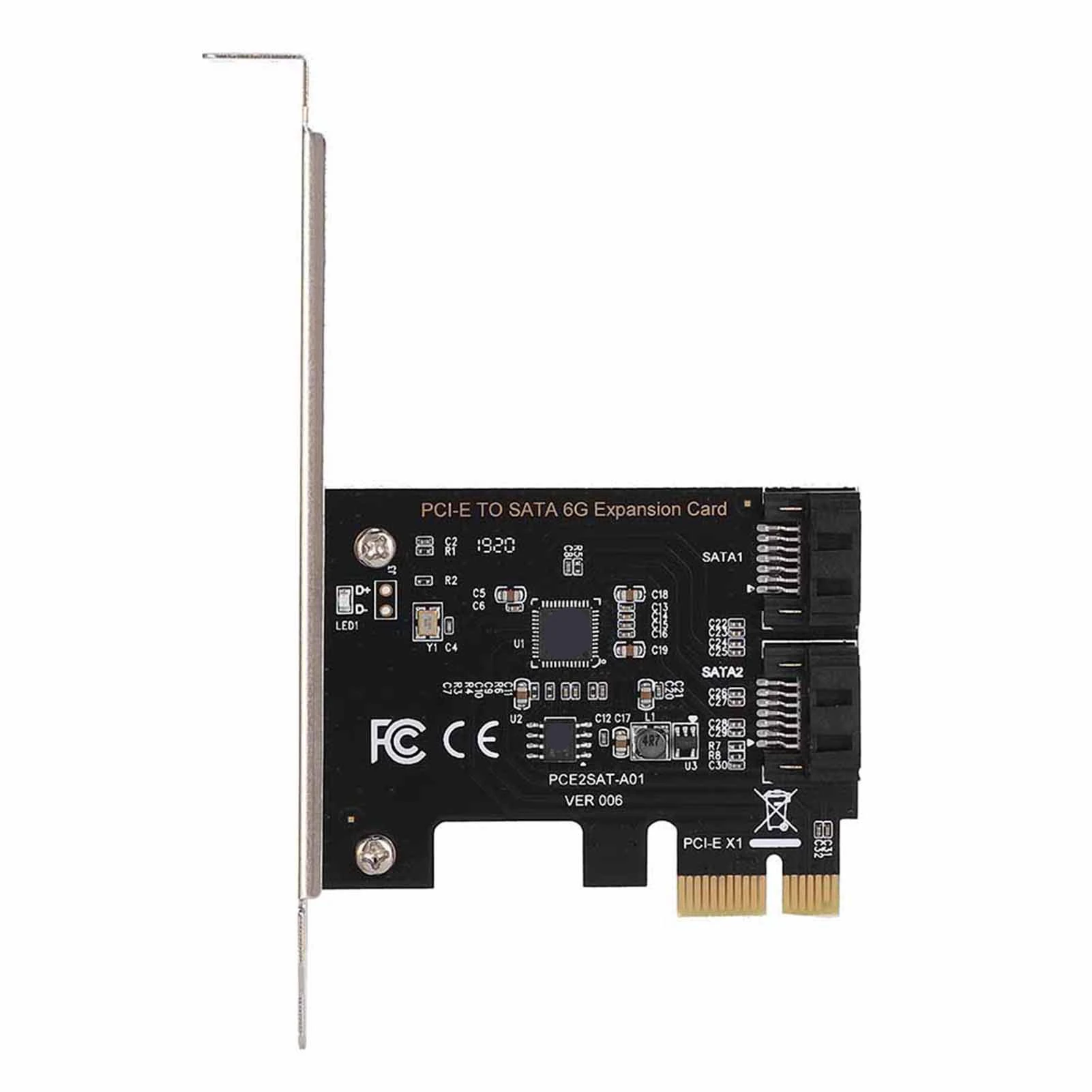 PCI‑E Cards PCI Express to SATA 3.0 2 Port SATA III 6Gbps Expansion Adapter Boards PCI‑Express Card