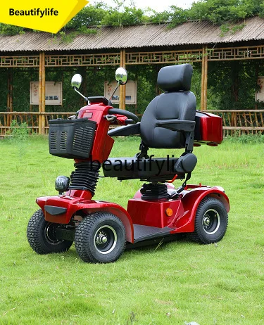 

A61 Electromagnetic brake electric four-wheel recreational scooter adult household, electric vehicle
