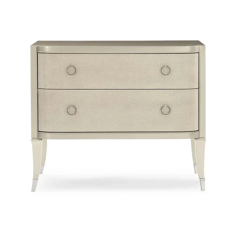 High Quality American Modern Minimalist Bedside Drawer Champagne Gold Bedroom Side  Home Bedroom Furniture Accessories