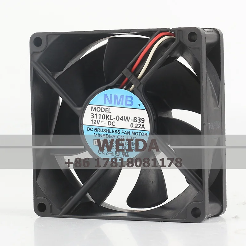 Original NMB 3110KL-04W-B39/ B46 / B56/ B59 / B66/69/79 / B86 / B89/8025 8 cm 12 v 0.22 A chassis cooling fans