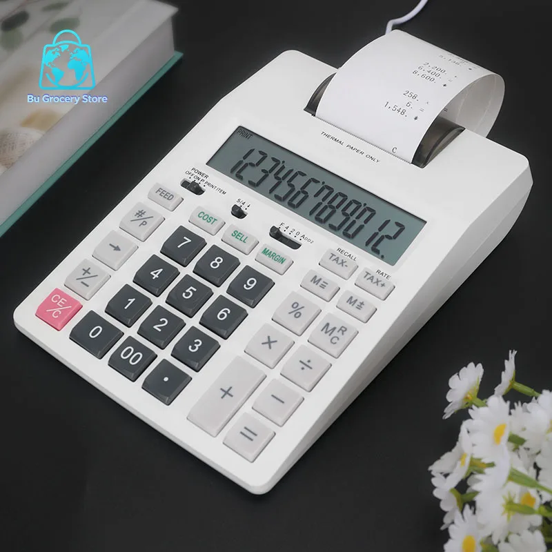 office-financial-monochrome-printing-calculator-professional-cashier-counting-desktop-accounting-computing-machine-accessory