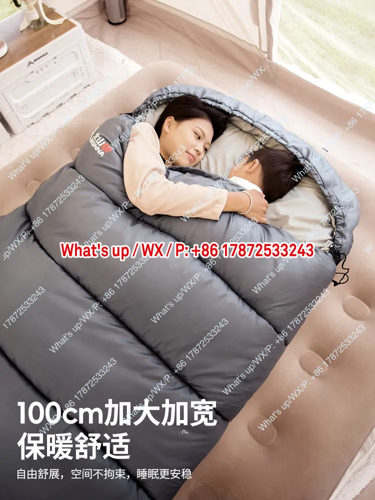 Sleeping bag for adults, thick winter insulation, outdoor camping vehicle, office nap, winter blanket, dual-use