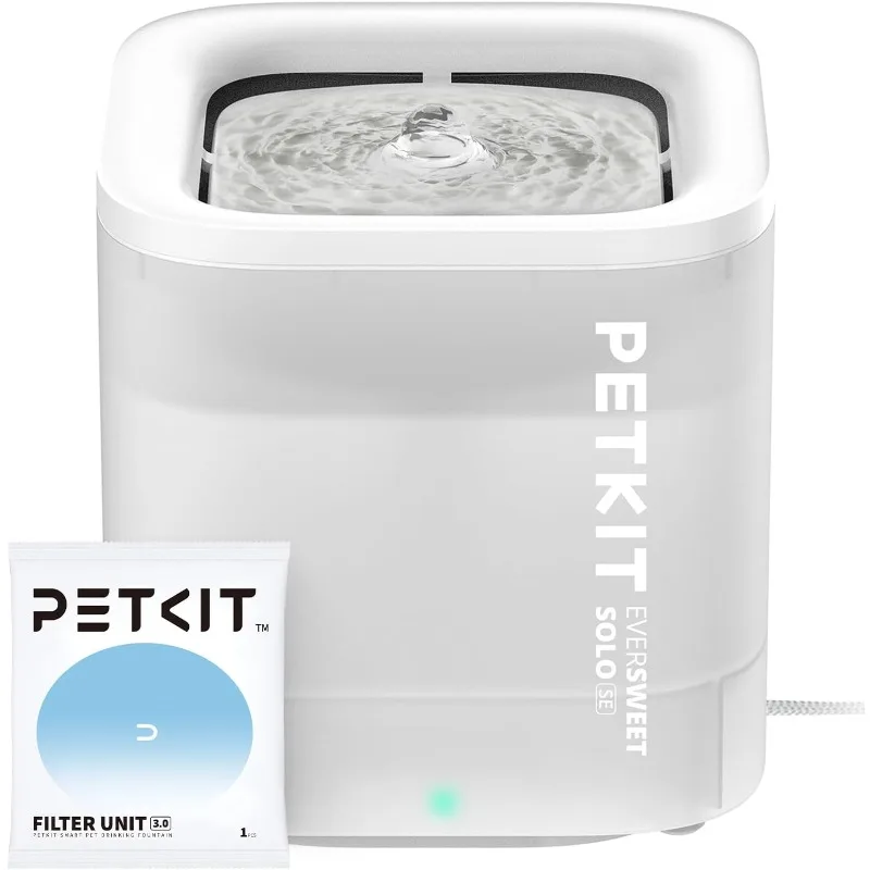 

PETKIT Фонтан для кошек с беспроводным насосом Ультра тихий фонтан для домашних животных 65 унций/1,85 л для кошек и собак Легко чистится Новый