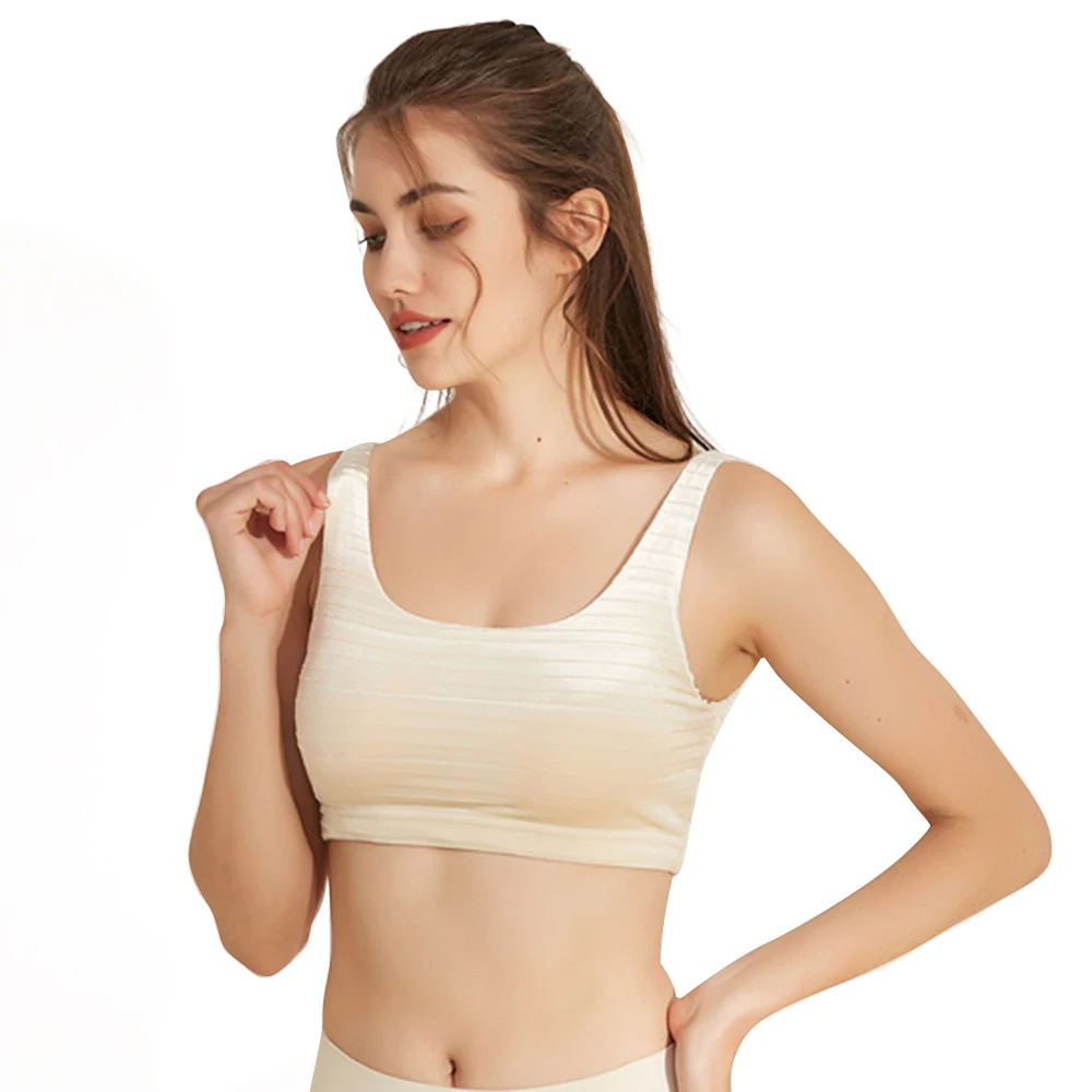 Sexy Backless Sports Bra for Woman Gym Running Athletic Workout Shockproof Polyester Padded Yoga Underwear Fitness Top