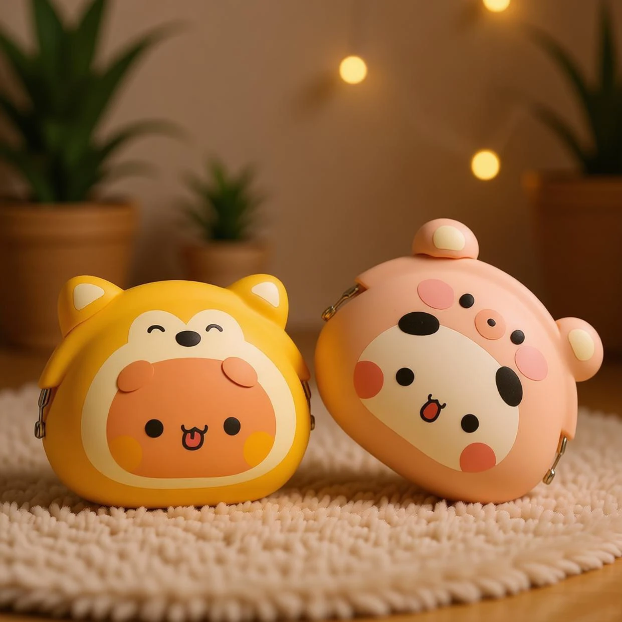 Official Original Yier And Bubu Silicone Coin Purse Cute Panda Bubu Dudu Keychain Headphone Storage Bag Collect Birthday Gifts