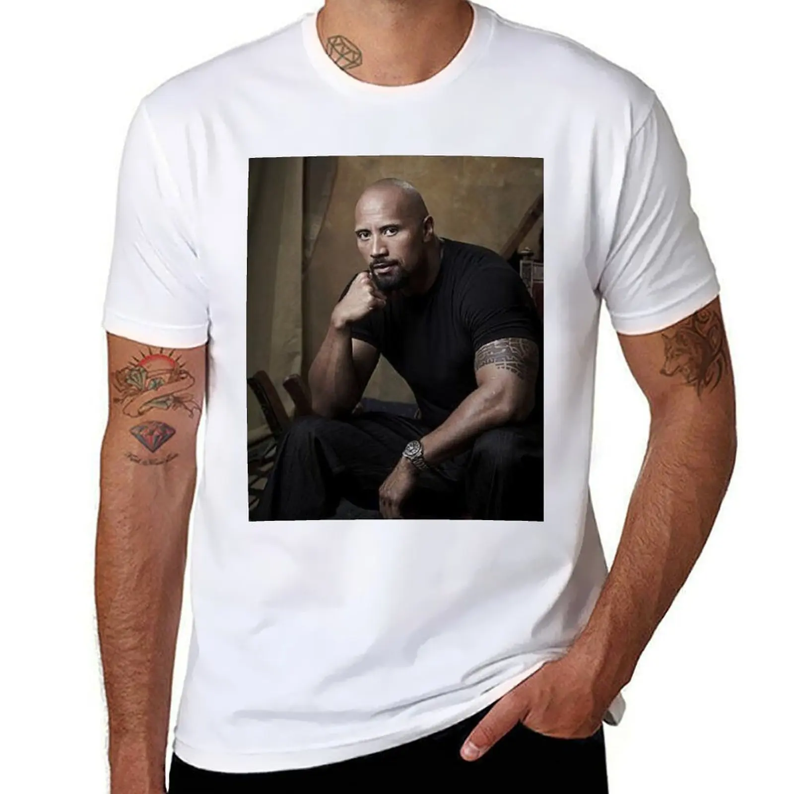 

dwayne johnson T-Shirt funny t shirts cotton t shirt for man 100 percent cotton T-Shirt
