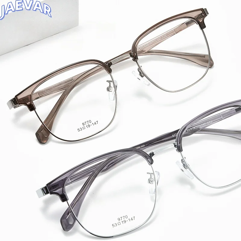 Alloy Gglasses Frame Business Light Men's Glasses Frame Stylish Handsome Optical Prescription Glasses For women's frame 9770FS