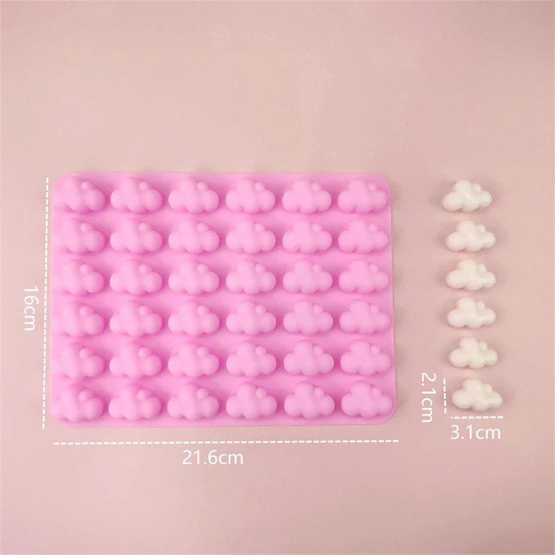 Stampo in silicone nuvole: forma meteorologica per cottura fai da te, torte, cioccolato, fondente, cubetti di ghiaccio, mousse e decorazioni per torte