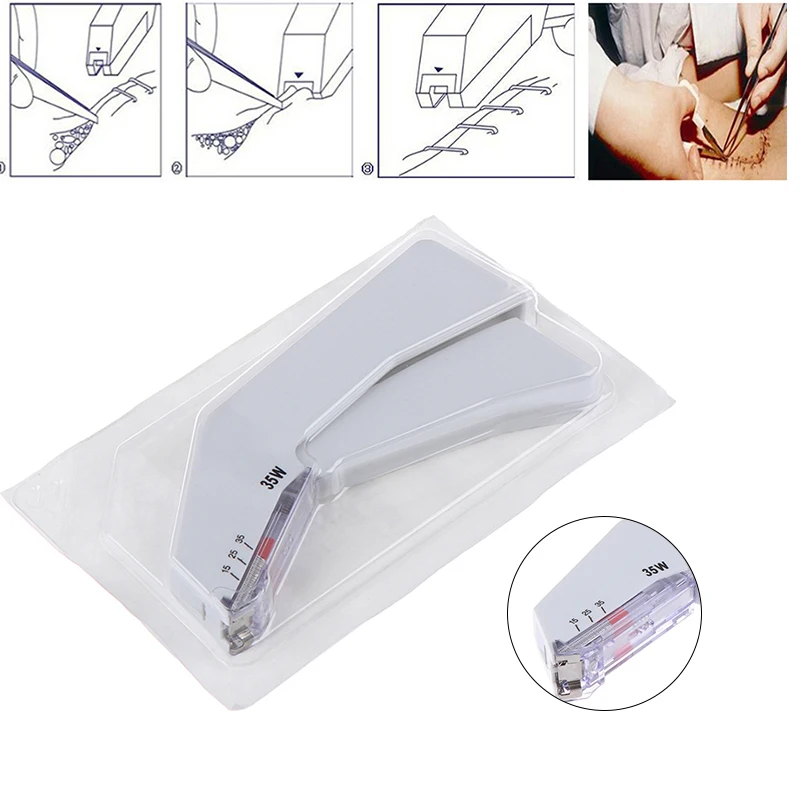 Medical Disposable Skin Stapling Stitching Student Practice Device Surgery 35W Type Surgical Clipper Nail Stapler Needle Remover