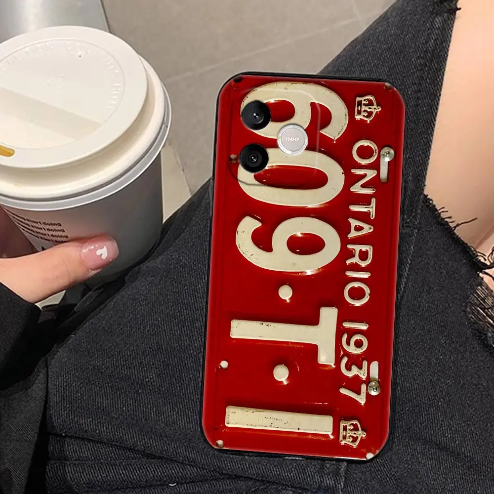 Phone Case For HONOR MAGIC 7 600 400 90 X5C X6B X6D X7 X7A X7B X7D X8 X8B X9B X9D X9A Shell Cover Retro License Plate Number
