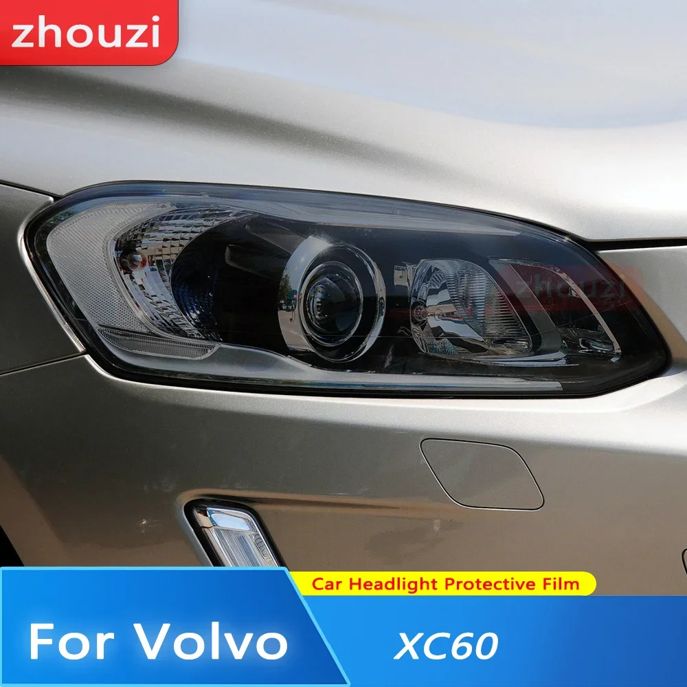 

For Volvo XC60 2014-2016 2017-2022 2020 2021 Car Lamp Headlight Tint Black Protective Film Transparent TPU Sticker Accessories
