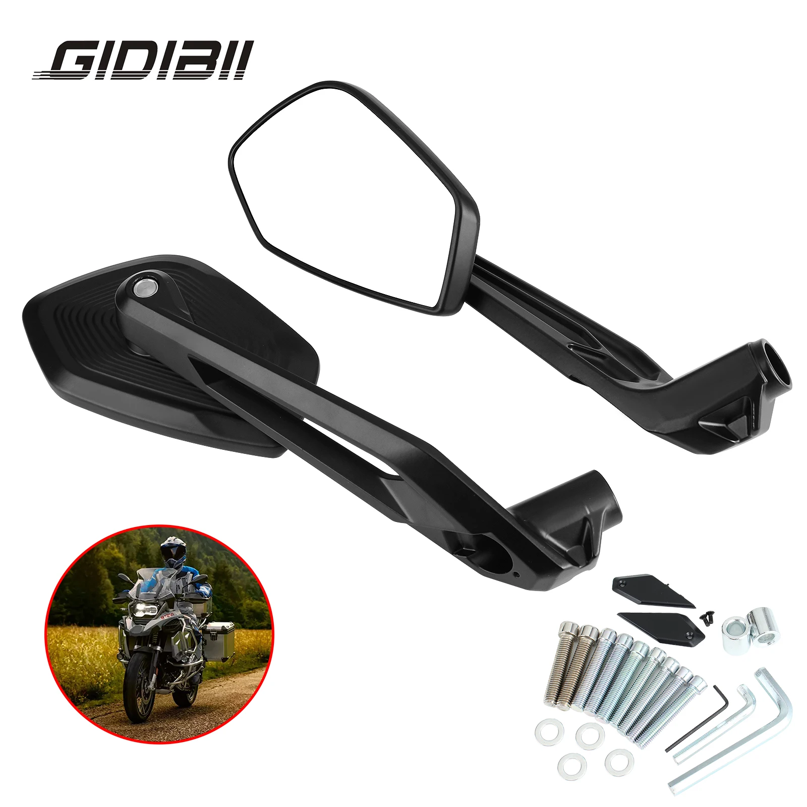 

1 Set Rear View Mirrors For BMW R1200GS R1200ST R1200R R1250R R1250GS R1300GS S1000XR F750GS F850GS/ADV K1200R G650GS R Nine T