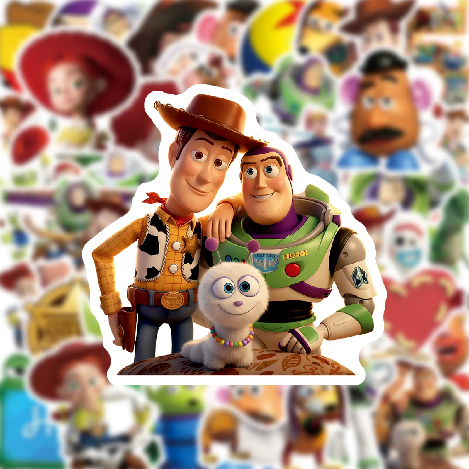 Oferta Imperdível: 50 Adesivos de Desenho Animado Disney Toy Story para Decoração DIY, PVC à Prova d'Água, para Skate, Caderno e Grafite