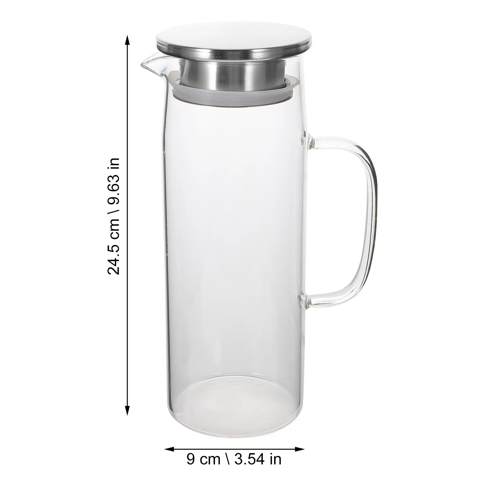 

1Pcs Heat Cold Resistant Glass Kettle Clear Transparent Teapot Fruit Juice Tea Pot Office Home Tea Kettle