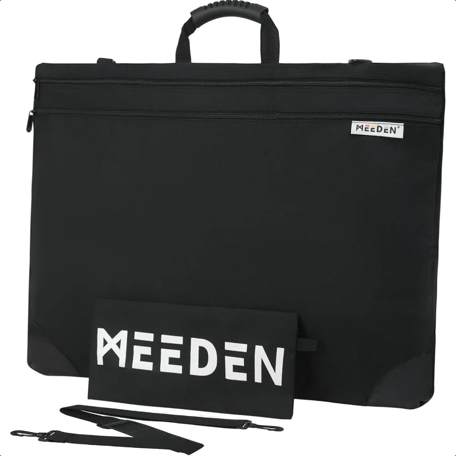 

MEEDEN Soft Art Portfolio Bag: 20 X 26 Inch Light Weight Portfolio Canvas Case with Detachable Shoulder Strap Waterproof 600D O