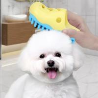 Dog Bath Brush Silicone Pet Shampoo Brush Soap Dog Scrubber Cat Massage Grooming Wash Comb Soft Rubber Puppy Clean Brush