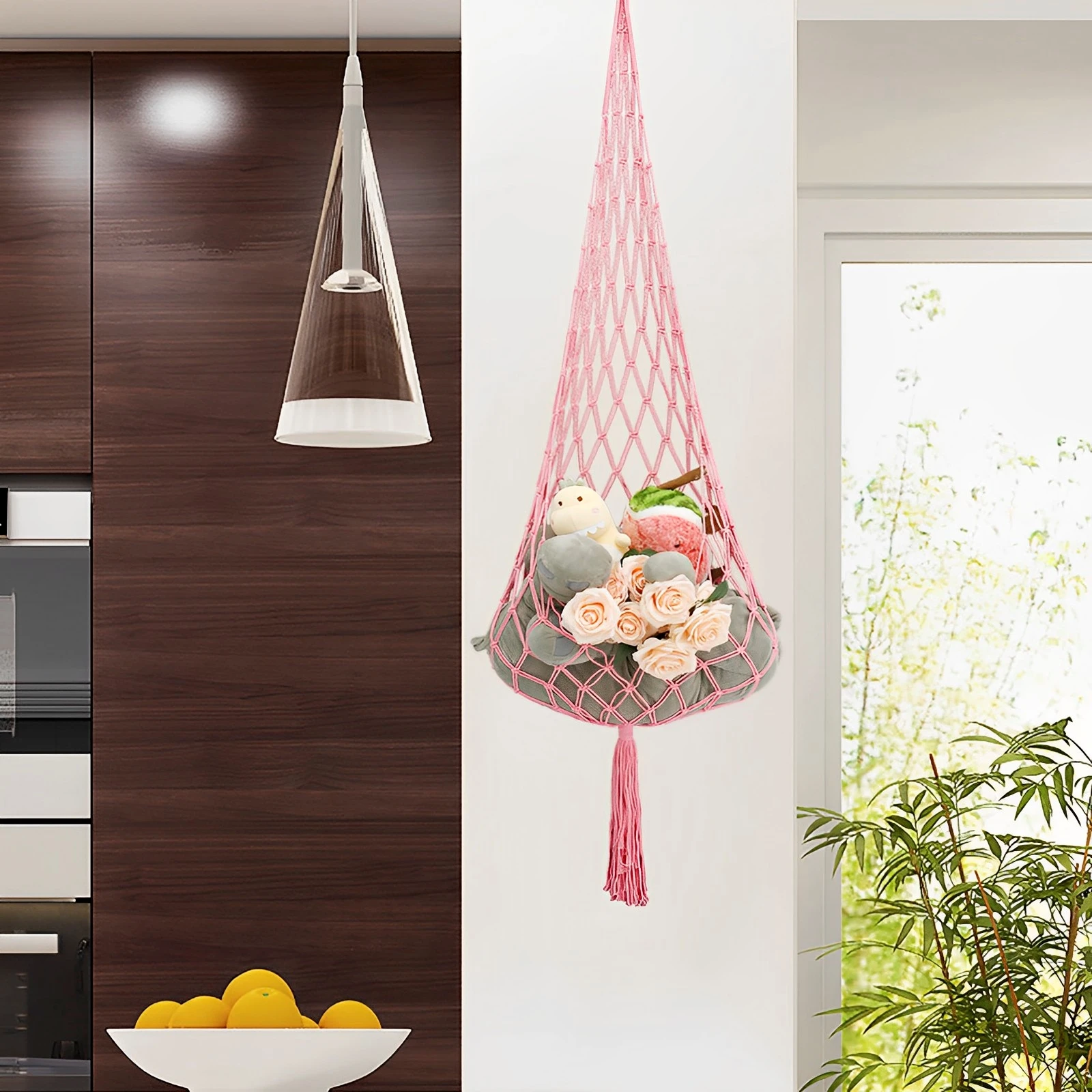 Stuffed Animal Net Hanging Plush Toy Storage Hammock Space Saving Hammock Organizer Net Large Capacity Stuffed Animal Net Holder