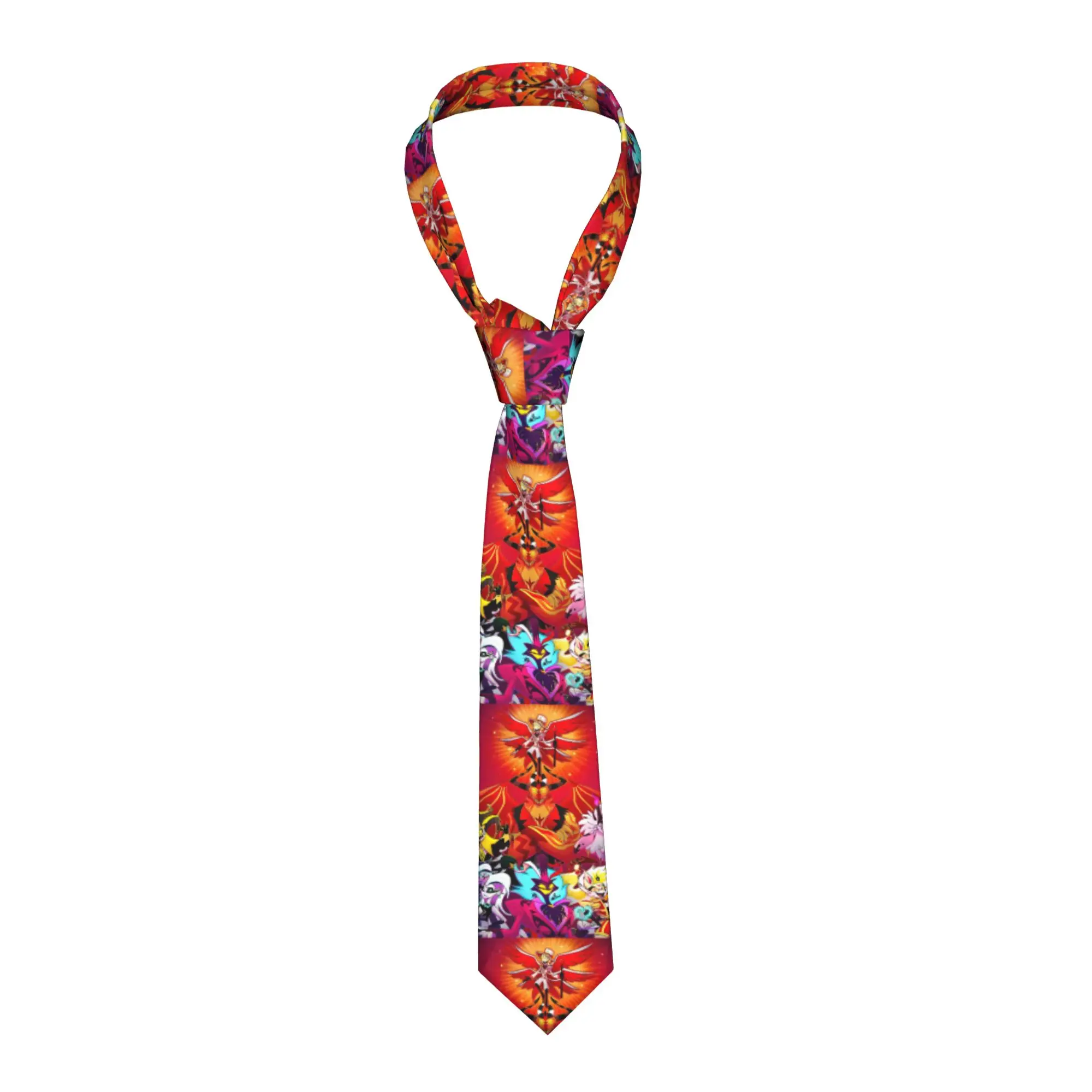 Corbata Helluva Boss Loona para Cosplay, Corbatas de Fiesta Unisex para Adultos, Corbata Clásica Elegante, Accesorios de Corbata con Estampado de Calidad