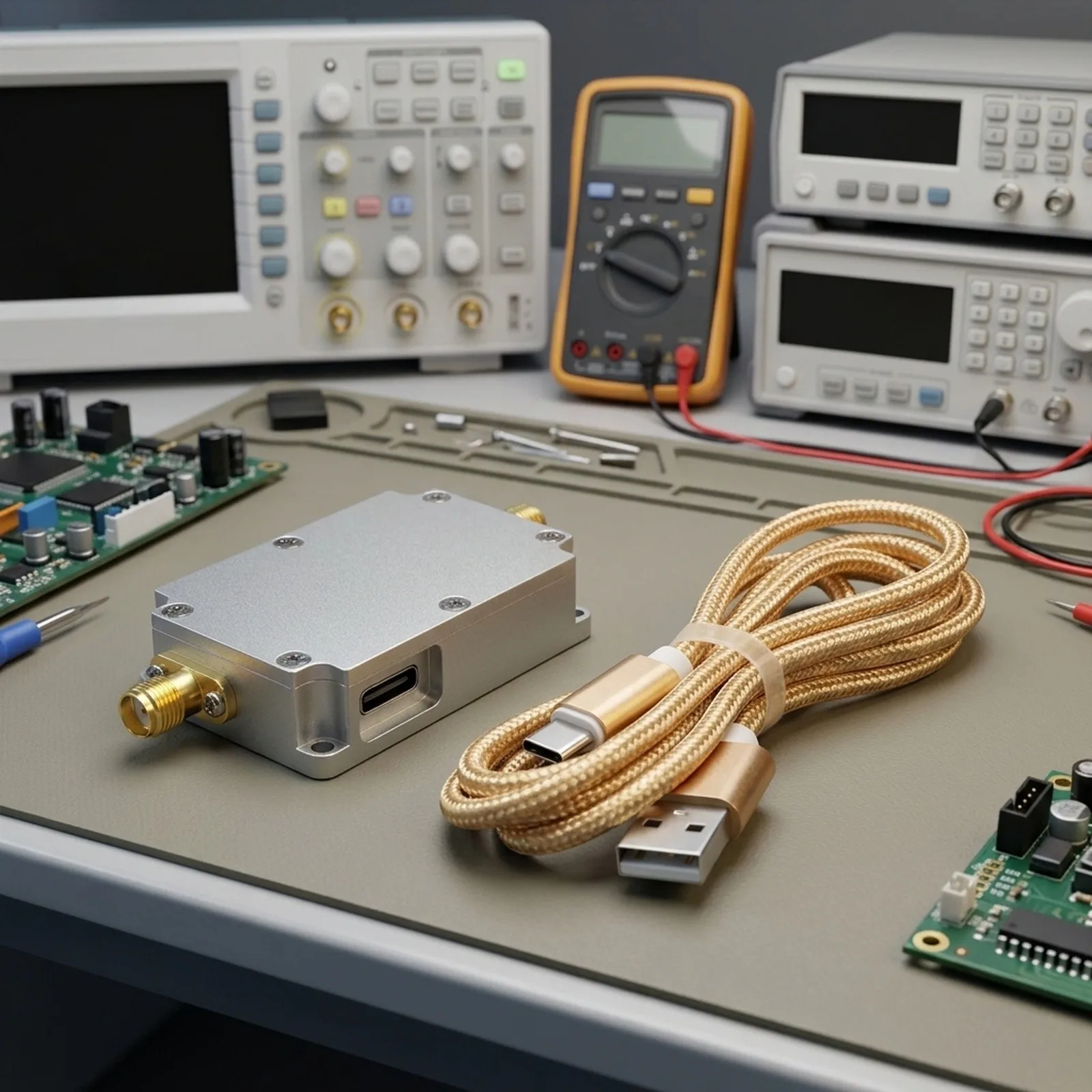 RF Signal Low Noise 0.05-4GHz 0.6dB Noise Figure 18dB Gain SPF5189Z SBB5089 SE5004 For LNA Aluminum Alloy White Portable RF Amp
