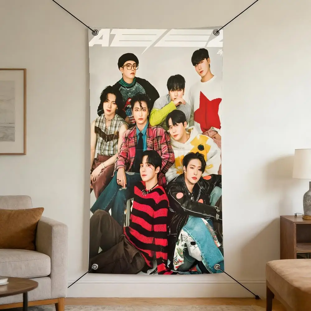 Kpop A-ATEEZ Flags Cozy Home Flag 4 Grommets Anti-Wrinkle Waterproof Indoor