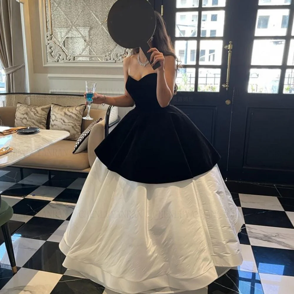 Exquisite Velour Formal Occasion Dresses 2023 Strapless Ball Gowns Party Dress Sweetheart Long Sexy Evening Gowns فساتين الحفلات
