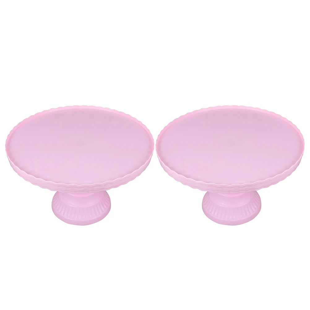 

2pcs Eco-Friendly Cake Stand Round Shelf Delicate Dessert For Wedding Birthday Banquet Party Cupcake Display Rack Decorative