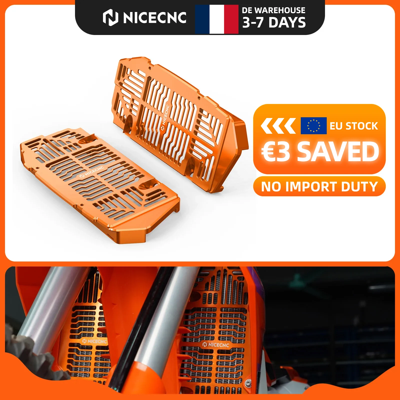 (EU-Lager) Für 2024 2026 KTM EXC 300 Kühlergrill-Schutzabdeckung Schutzkit XCF-W 500 EXC-F 450 SX-F 350 XC-F 250 XC-W XC 150 SX 125