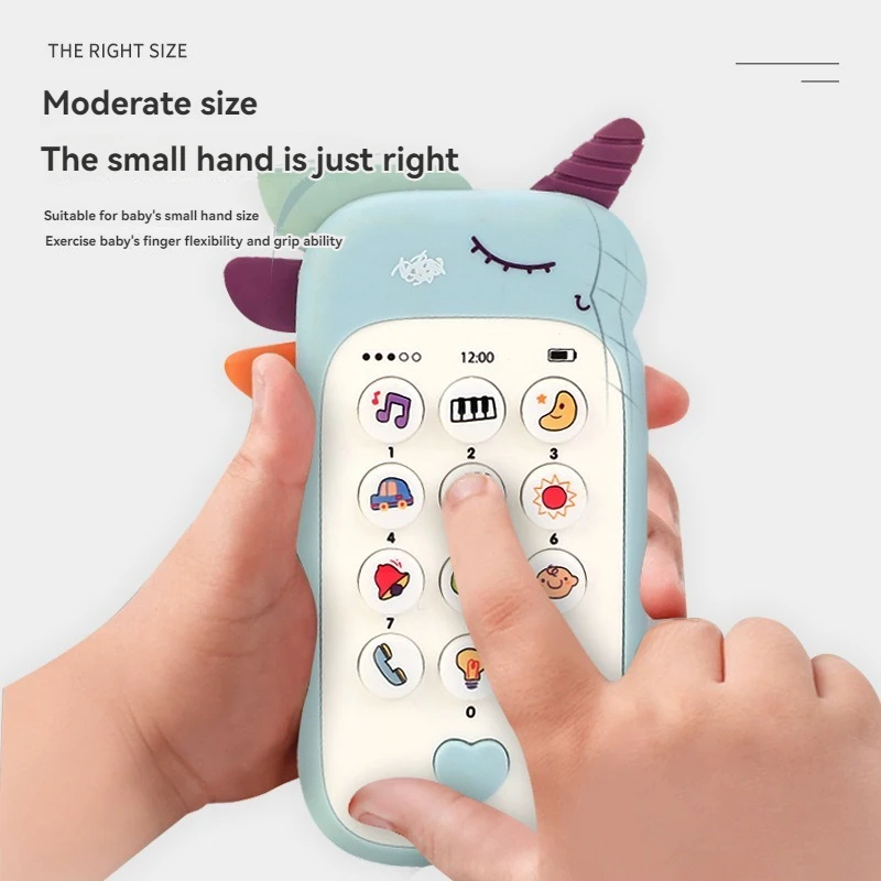 Baby Phone Toy Music Sound Telephone Sleeping Toys With Teether Simulation Phone Kids Infant Early Educational Toy Kids Gifts