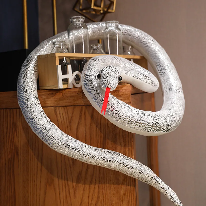 1pc 160-400cm Simulation Python Plush Toys Stuffed Real Life Big Snakes Plushie Doll Creative Christmas Gifts