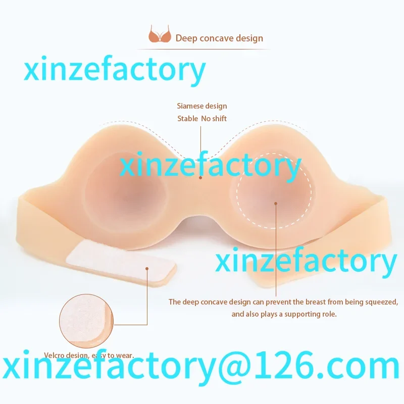 Customizable  invisible Skinless Silicone Breast Forms For Small Chest Woman Soft Touch