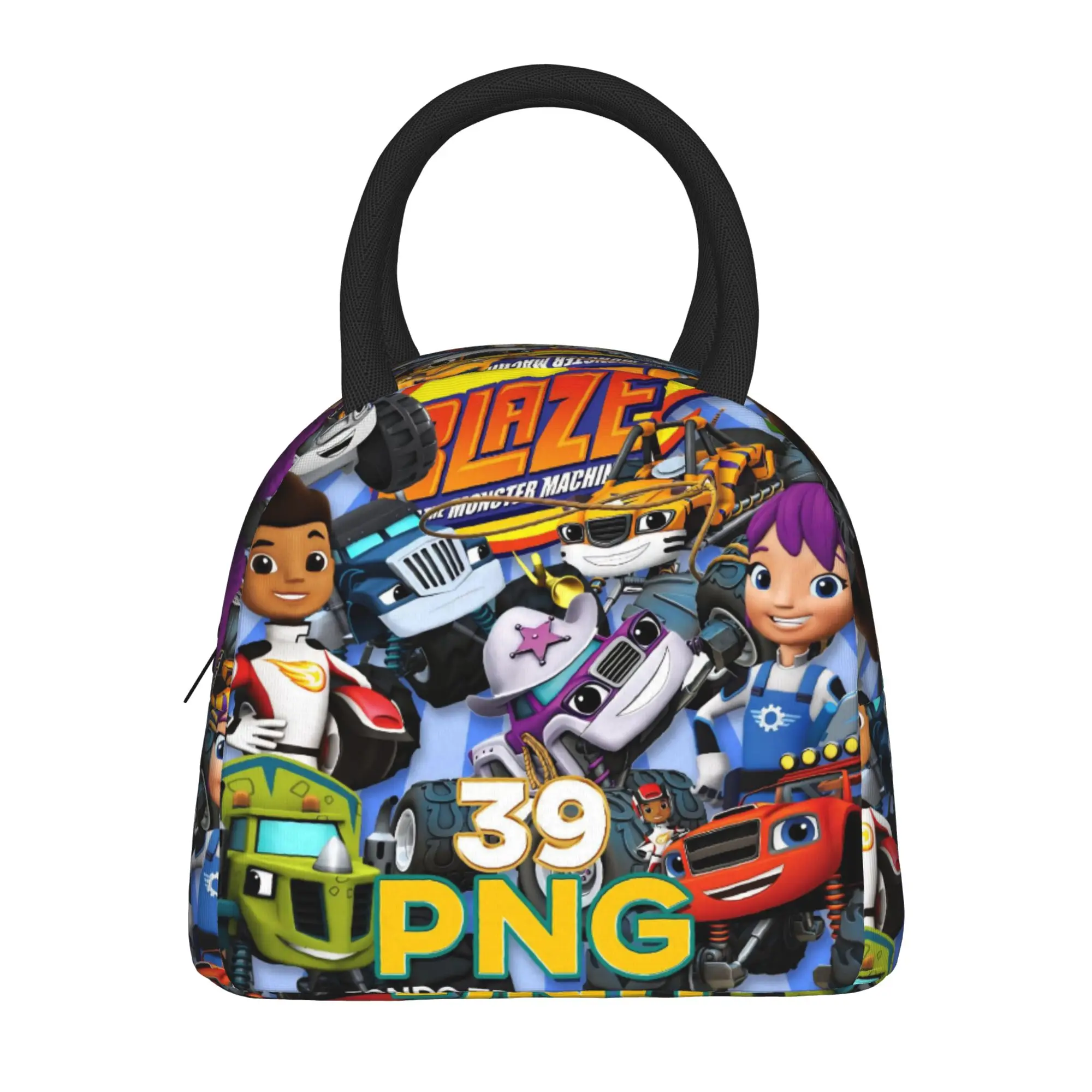 Blaze and the Monster Machines Thermal Insulated Lunch Bag for Travel  Portable Food Bag Men Women Thermal Cooler Lunch Box