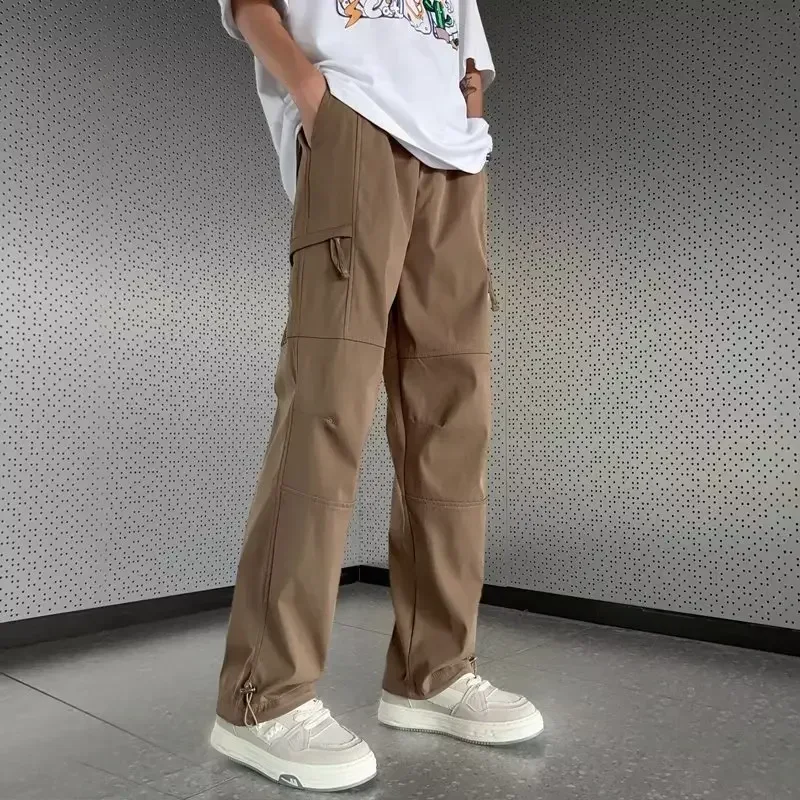 Pop 2024 Spring And Summer Men Jogger Cargo Pants Loose Straight Casual Pants Tide Outdoors Casual Men's Cargo Pants M-3XL
