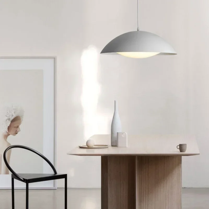 SANDYHA Modern Minimalist Pendant Light Eggshell Design Hanging Chandelier for Living Room Dining Bedroom Home Decor Lighting