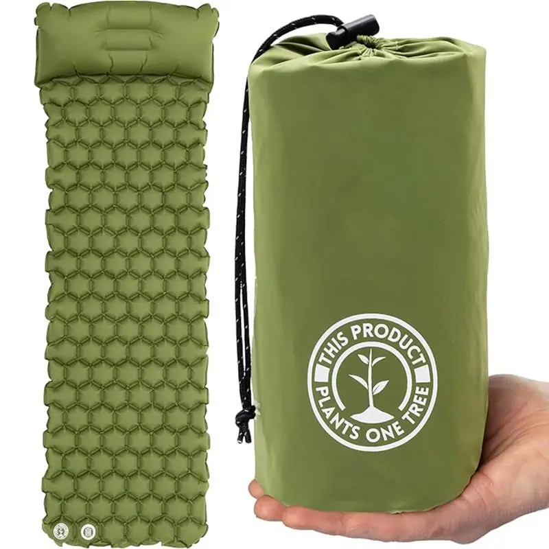 Ultra Lightweight Inflatable Camping Mat with Pillow - Simple Optimal Comfort - Durable and Lightweight Camping Equipment