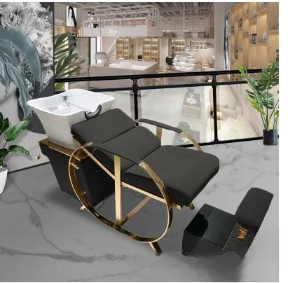 Barber shop flushing bed hairdressing shampoo bed hair salon shampoo bed semi-lying