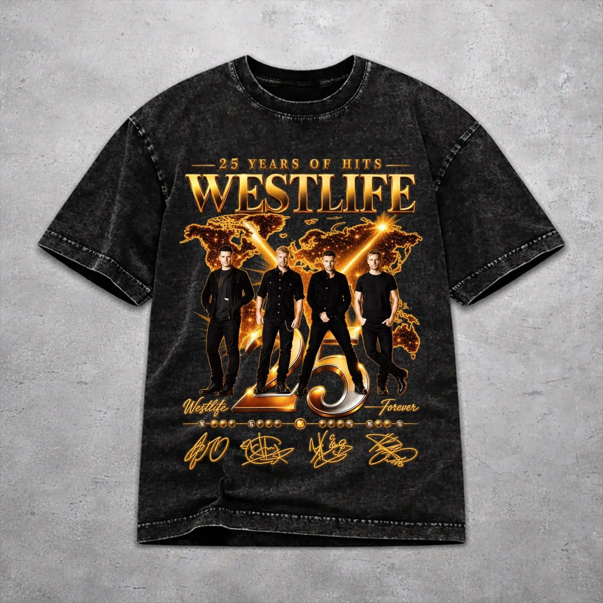 Westlife 25th Anniversary Tour 2026 T Shirt Harajuku Style For Men Women 100% Cotton T-Shirts Tee Clothing