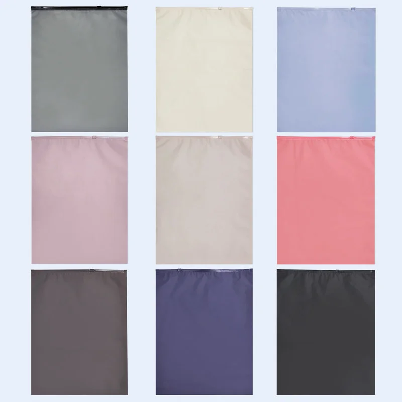 50pcs Colorful CPE Matte Zipper Bags for Shoes, Clothing, and Hats Packaging, Custom Logo Support view 2