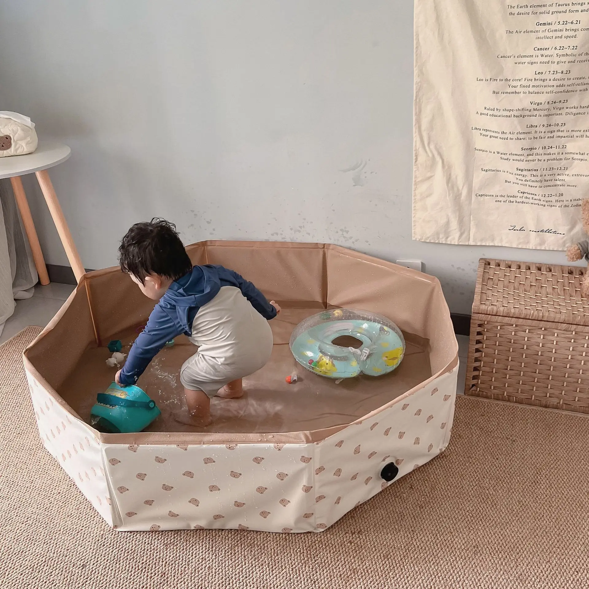 Piscine intérieure pour enfants, boules océaniques, piscine de jeu surdimensionnée, baignoire pliable pour bébé, piscine gonflable, bal