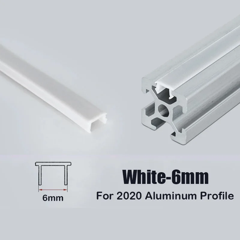 6Mm/8Mm/10Mm Platte Afdichtstrip Voor 20/30/40/45 Serie Aluminium Profiel Groef Stofdicht En Anti-Collision Cover Decoratieve Bar