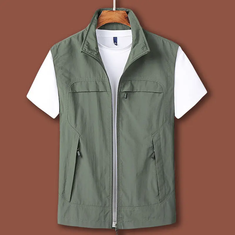 

Spring and Autumn casual vest men's plus size, sleeveless vest, vest, vest, vest, photography fishing workwear jacket, thin jack