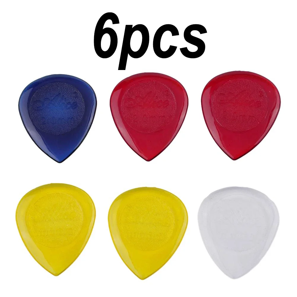 6pcs Alice Guitar Picks Set Acrylic Plectrums For Warm Fat Tone Electric Guitar Pick Glass-Like Acrylic Picks Guitar Gear