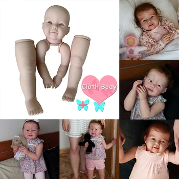 30 inch Madeleine big baby reborn doll kit toddler body and eyes DIY unfinished doll parts full set