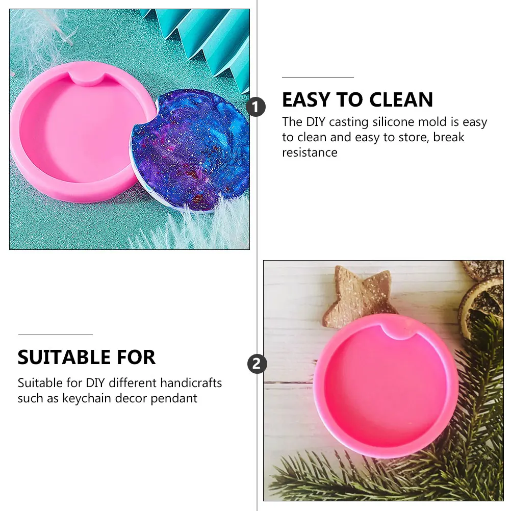 

3Pcs Silicone Keychain Molds Crystal Epoxy Pendant Molds DIY Craft Supplies Decorative Convenient Portable Keychain Tools