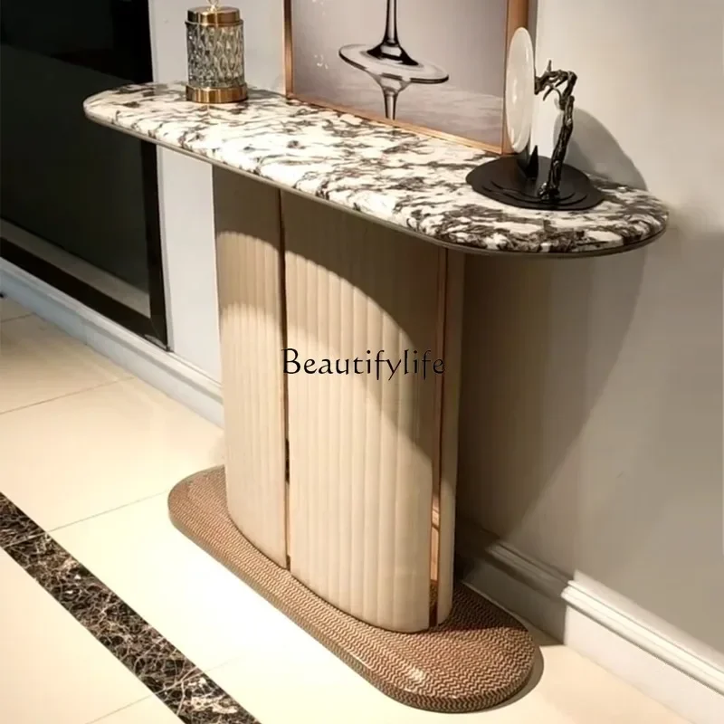 56 plate-forme de vue en marbre de hall d'hôtel de villa Xuanguantai de luxe léger italien