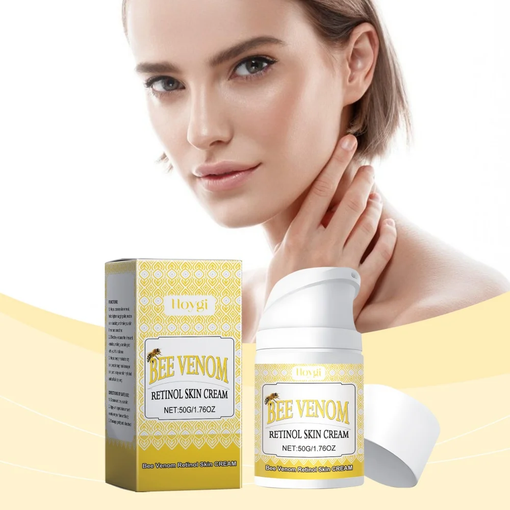 

Hoygi Bee Venom Retinol Cream - Anti Aging Collagen Booster, 24H Moisture Lock & Wrinkle Repair Treatment for Youthful Skin