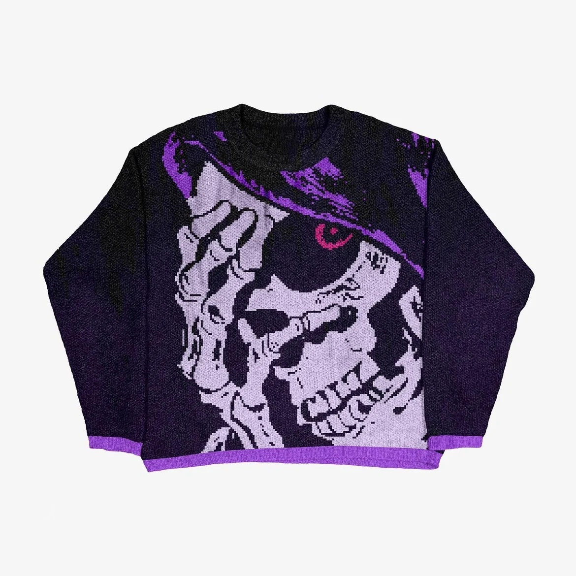 Maglieria pullover rotonda Ne vestibilità ampia Serie Y2K loween Felpa stampata ex Casual Punk Sle Fibra di poliestere