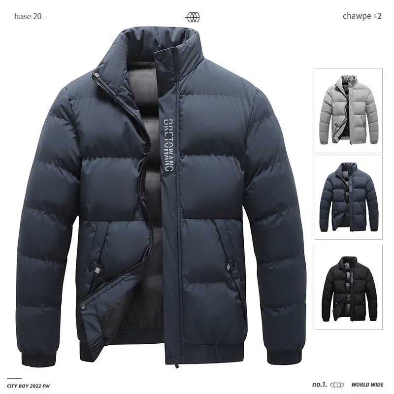 

2025 Men's Warm Bread Clothing Thickened Cotton Clothing Winter Jacket Winter Cotton Clothing