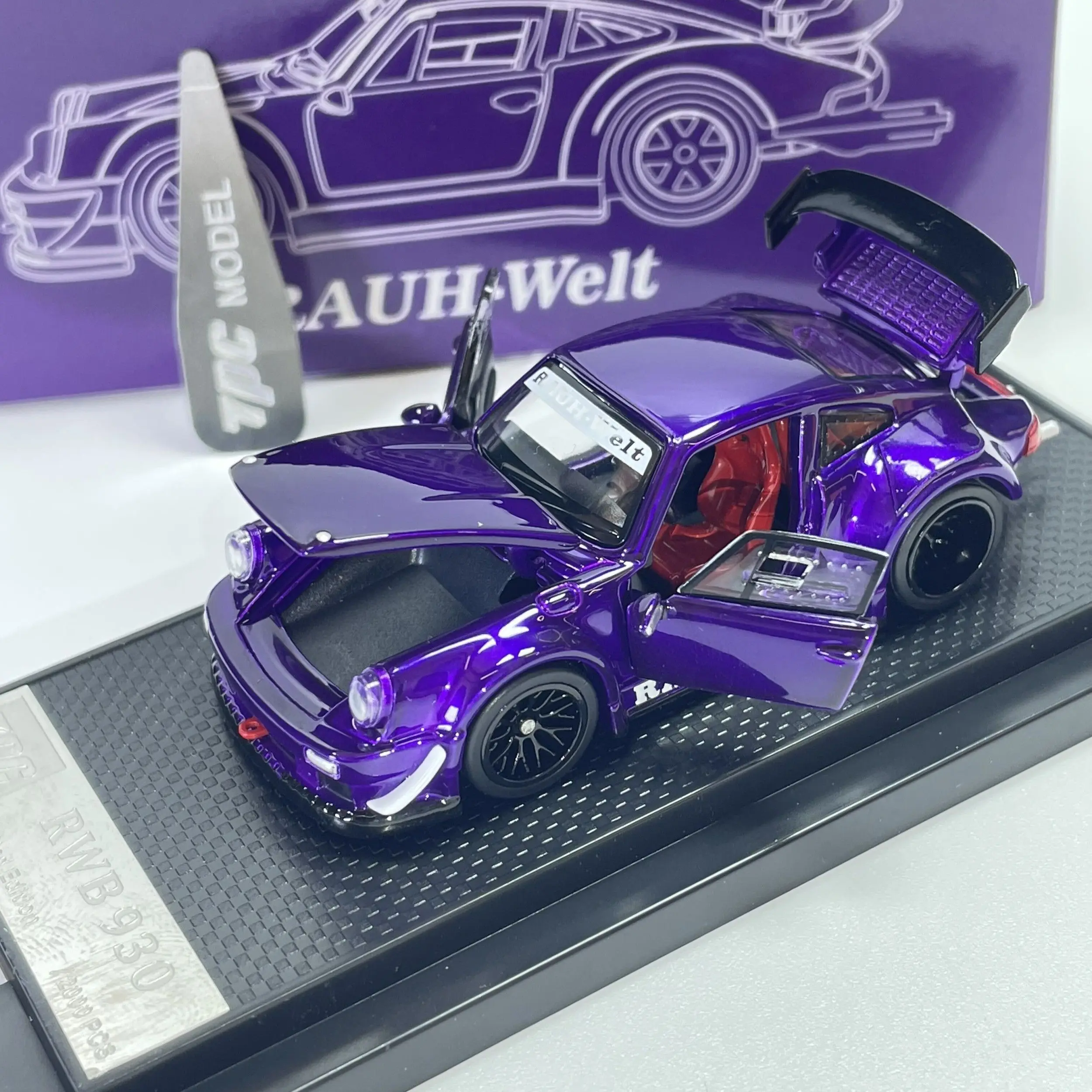 FG*TPC Maßgefertigtes 1:64 Maßstab Porsche RWB 930 Modellauto aus Legierung mit Vollöffnung, Druckguss-Replikat, Sammlerstück